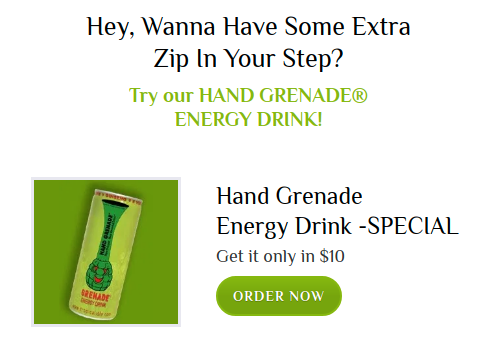 Hand Grenade Energy Drink